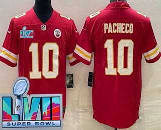 Men & Women & Youth Kansas City Chiefs #10 Isiah Pacheco Limited Red Super Bowl LVII Vapor Jersey